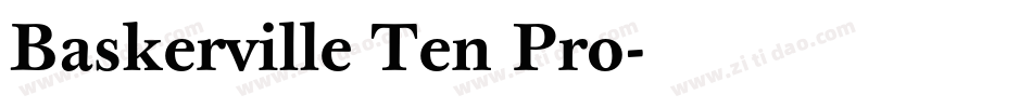 Baskerville Ten Pro字体转换